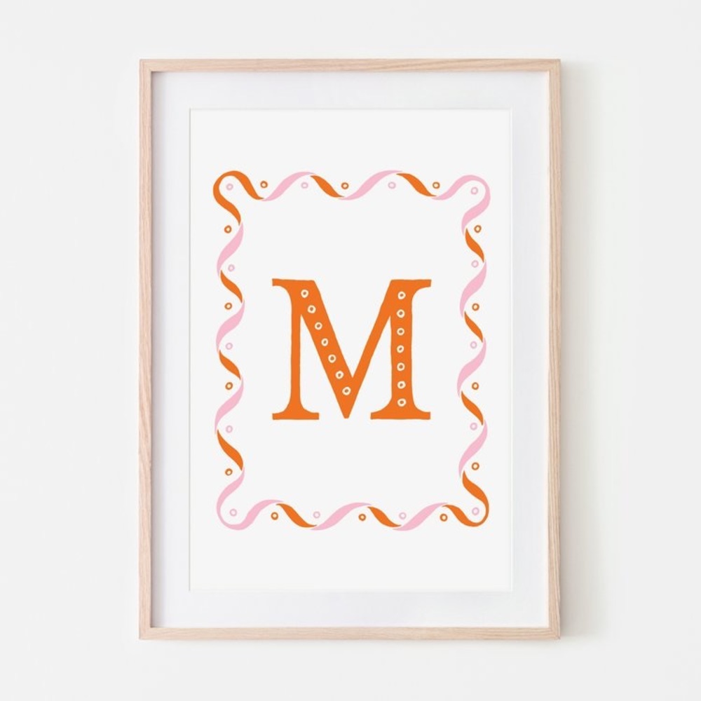 🍄NWT Ariana Martin Design Letter ‘M’ alphabet screen print